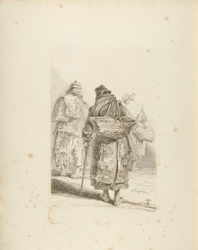 The Simplers, plate 26 from The Cries of London Exhibiting Several of the Itinerant Traders by William Skelton